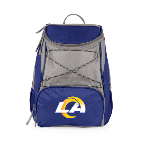 Los Angeles Rams PTX Backpack Cooler, (Navy Blue with Gray Accents)