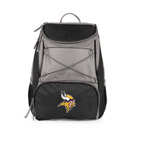 Minnesota Vikings PTX Backpack Cooler, (Black with Gray Accents)