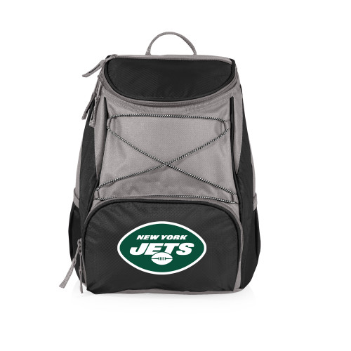 New York Jets PTX Backpack Cooler, (Black with Gray Accents)