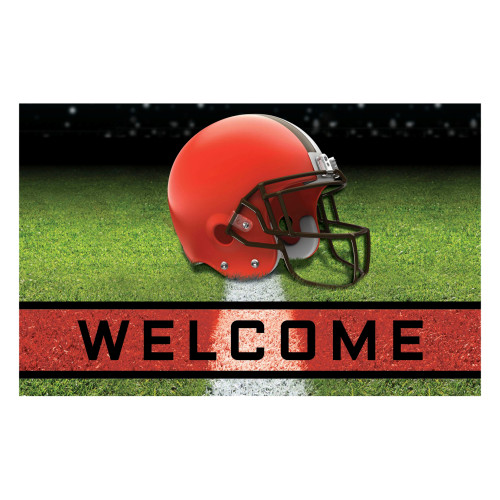 Cleveland Browns Crumb Rubber Door Mat Helmet Primary Logo Brown