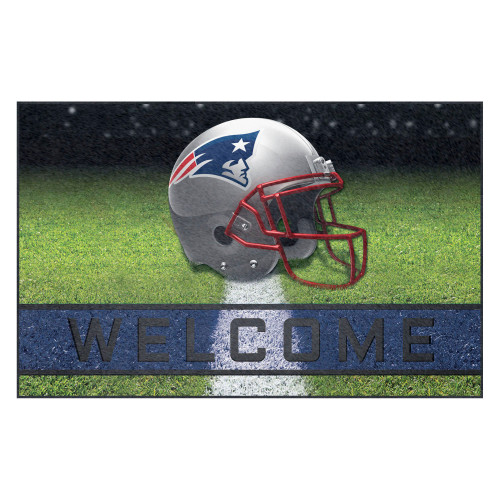 New England Patriots Crumb Rubber Door Mat Patriot Head Primary Logo Navy