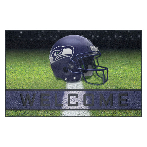 Seattle Seahawks Crumb Rubber Door Mat Seahawk Primary Logo Blue