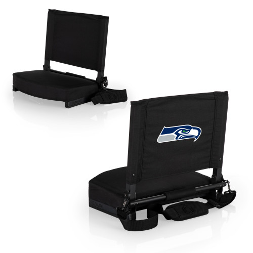 Seattle Seahawks Gridiron Stadium Seat, (Black)