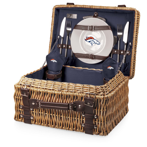 Denver Broncos Champion Picnic Basket, (Navy Blue)