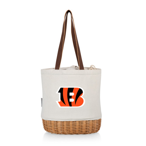 Cincinnati Bengals Pico Willow and Canvas Lunch Basket, (Natural Canvas)