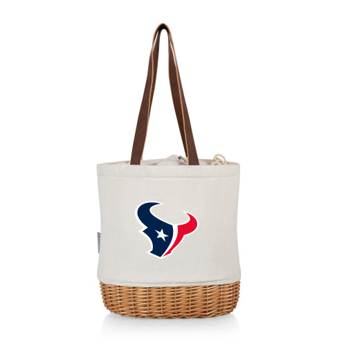 Houston Texans Pico Willow and Canvas Lunch Basket, (Natural Canvas)