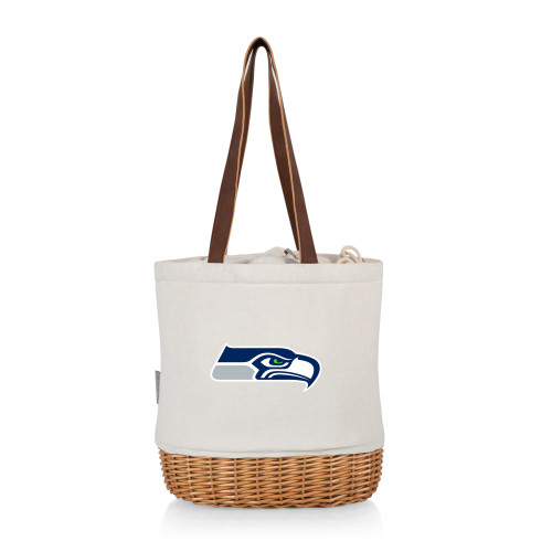 Seattle Seahawks Pico Willow and Canvas Lunch Basket, (Natural Canvas)