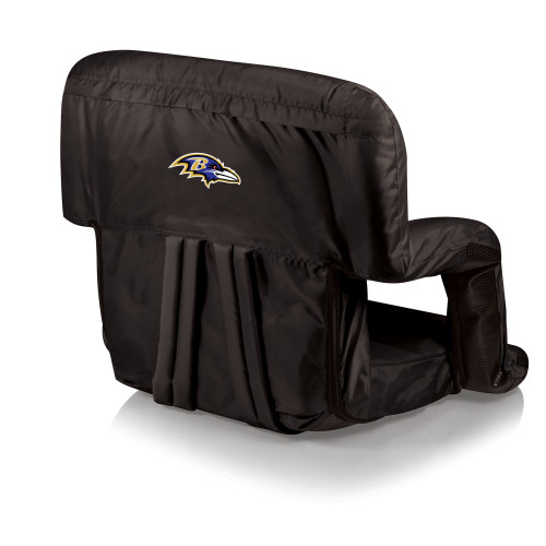 Baltimore Ravens Ventura Portable Reclining Stadium Seat, (Black)