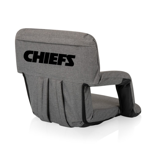 Kansas City Chiefs Ventura Portable Reclining Stadium Seat, (Heathered Gray)