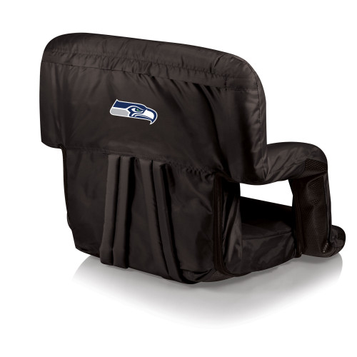 Seattle Seahawks Ventura Portable Reclining Stadium Seat, (Black)