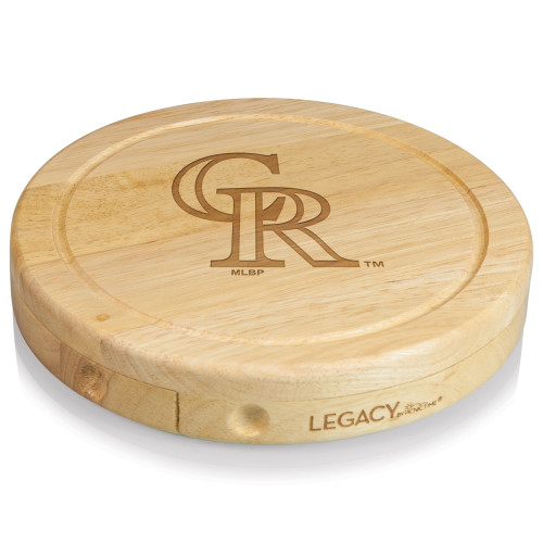 Colorado Rockies Brie Cheese Cutting Board & Tools Set (Parawood)