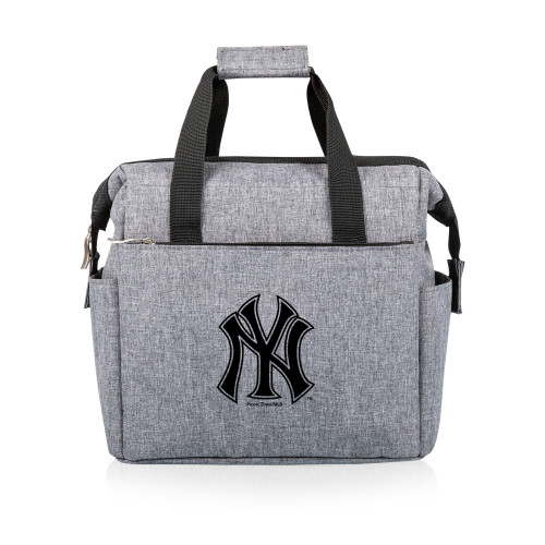 New York Yankees On The Go Lunch Bag Cooler (Heathered Gray)