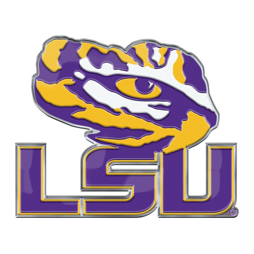 Louisiana State University - LSU Tigers Embossed Color Emblem LSU Tiger Eye Secondary Logo Purple & Yellow