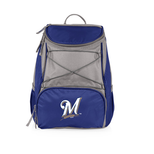 Milwaukee Brewers PTX Backpack Cooler (Navy Blue with Gray Accents)