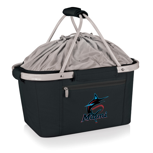 Miami Marlins Metro Basket Collapsible Cooler Tote (Black)