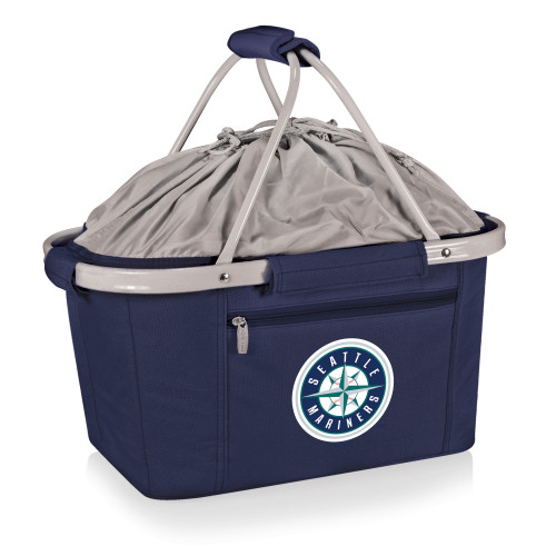Seattle Mariners Metro Basket Collapsible Cooler Tote (Navy Blue)