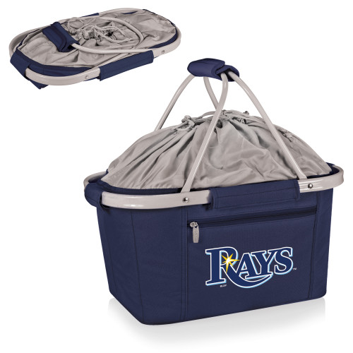 Tampa Bay Rays Metro Basket Collapsible Cooler Tote (Navy Blue)