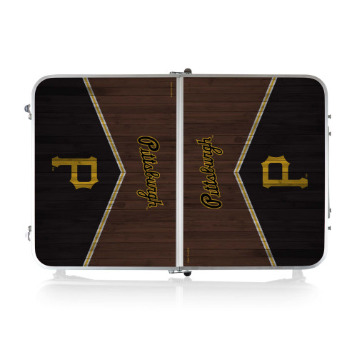 Pittsburgh Pirates Concert Table Mini Portable Table (Charcoal Wood Grain)