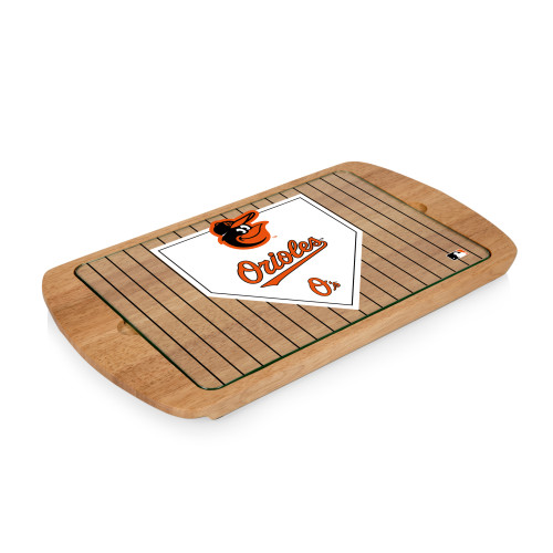 Baltimore Orioles Billboard Glass Top Serving Tray (Parawood)