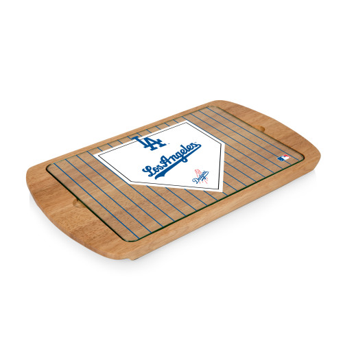 Los Angeles Dodgers Billboard Glass Top Serving Tray (Parawood)