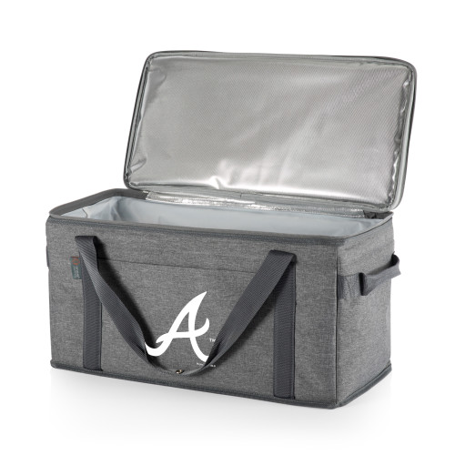 Atlanta Braves 64 Can Collapsible Cooler (Heathered Gray)