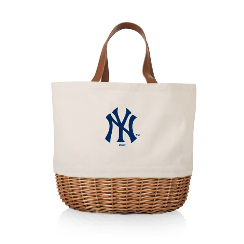 New York Yankees Promenade Picnic Basket (Beige Canvas)