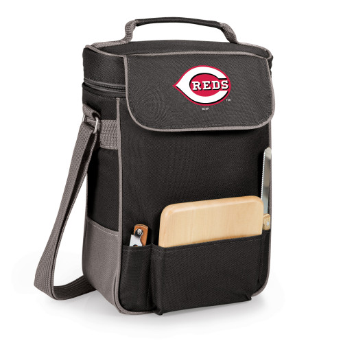 Cincinnati Reds Duet Wine & Cheese Tote (Black with Gray Accents)