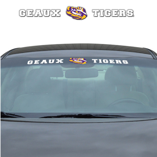 LSU Tigers Windshield Decal Primary Logo and Team Wordmark