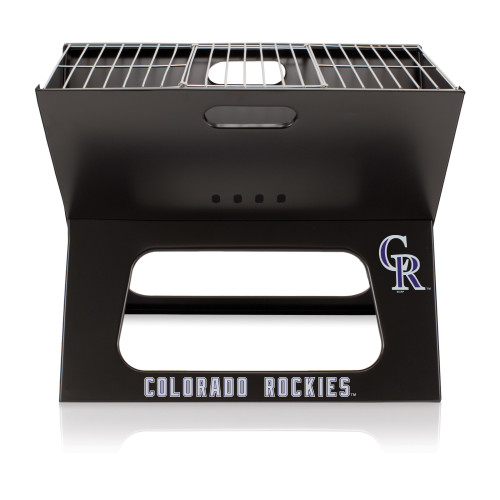 Colorado Rockies X-Grill Portable Charcoal BBQ Grill (Black)