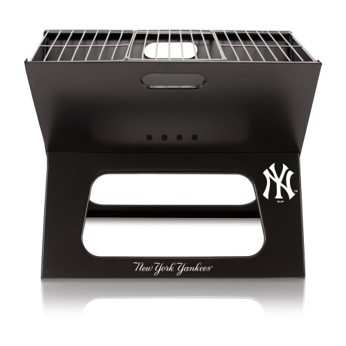 New York Yankees X-Grill Portable Charcoal BBQ Grill (Black)