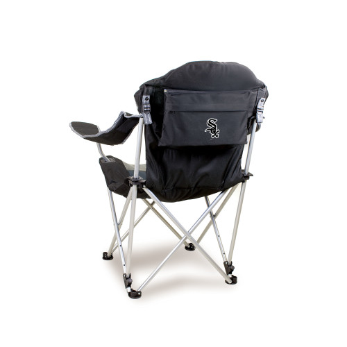 Chicago White Sox Reclining Camp Chair (Black with Gray Accents)