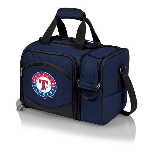 Texas Rangers Malibu Picnic Basket Cooler (Navy Blue with Black Accents)