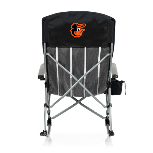 Baltimore Orioles Outdoor Rocking Camp Chair (Black)