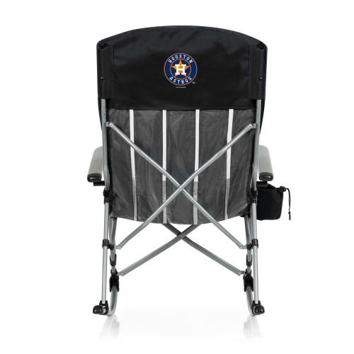 Houston Astros Outdoor Rocking Camp Chair (Black)