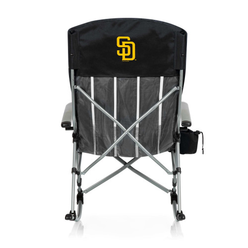 San Diego Padres Outdoor Rocking Camp Chair (Black)