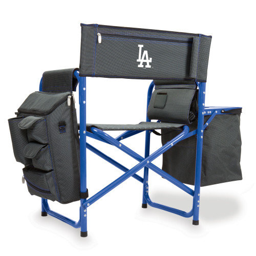 Los Angeles Dodgers Fusion Camping Chair (Dark Gray with Blue Accents)