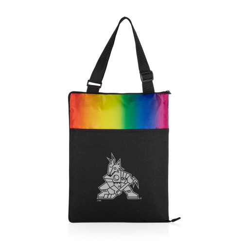 Arizona Coyotes Vista Outdoor Picnic Blanket & Tote, (Rainbow with Black)