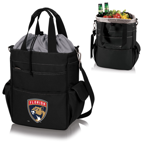 Florida Panthers Activo Cooler Tote Bag, (Black with Gray Accents)