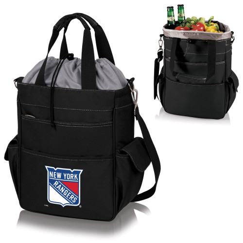 New York Rangers Activo Cooler Tote Bag, (Black with Gray Accents)