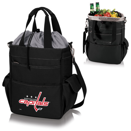 Washington Capitals Activo Cooler Tote Bag, (Black with Gray Accents)
