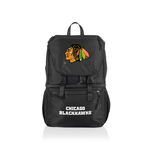 Chicago Blackhawks Tarana Backpack Cooler, (Carbon Black)