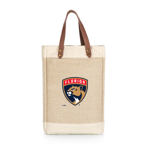 Florida Panthers Pinot Jute 2 Bottle Insulated Wine Bag, (Beige)