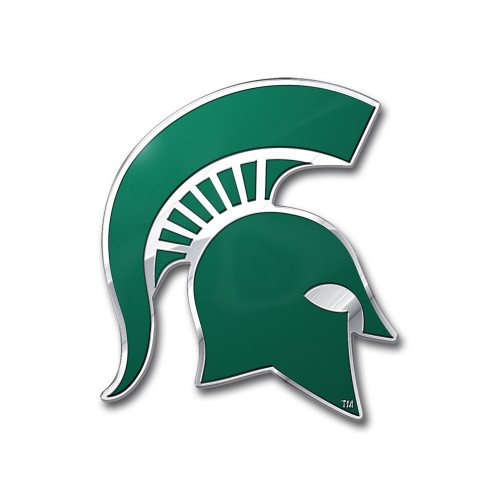 Michigan State University - Michigan State Spartans Embossed Color Emblem Spartan Primary Logo Green