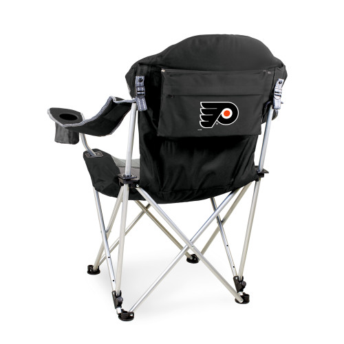 Philadelphia Flyers Reclining Camp Chair, (Black with Gray Accents)