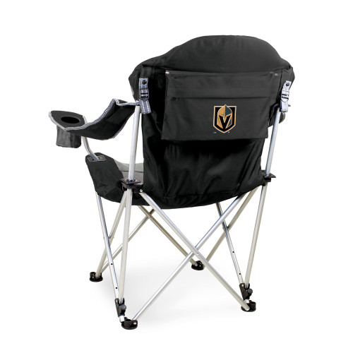 Vegas Golden Knights Reclining Camp Chair, (Black with Gray Accents)