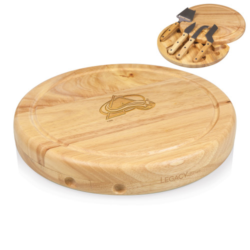 Colorado Avalanche Circo Cheese Cutting Board & Tools Set, (Parawood)