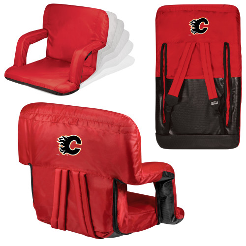 Calgary Flames Ventura Portable Reclining Stadium Seat, (Red)