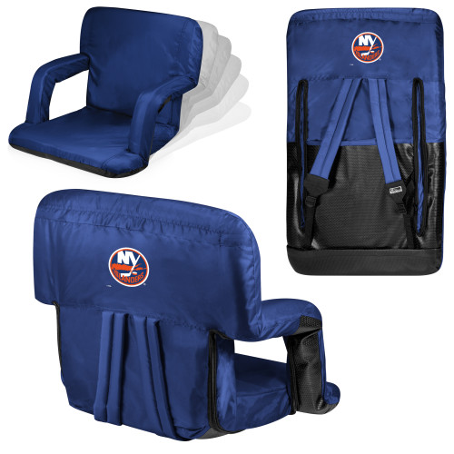 New York Islanders Ventura Portable Reclining Stadium Seat, (Navy Blue)