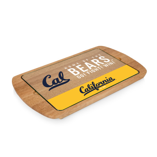 Cal Bears Billboard Glass Top Serving Tray, (Parawood)