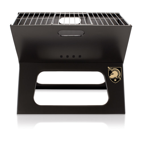 Army Black Knights X-Grill Portable Charcoal BBQ Grill, (Black)